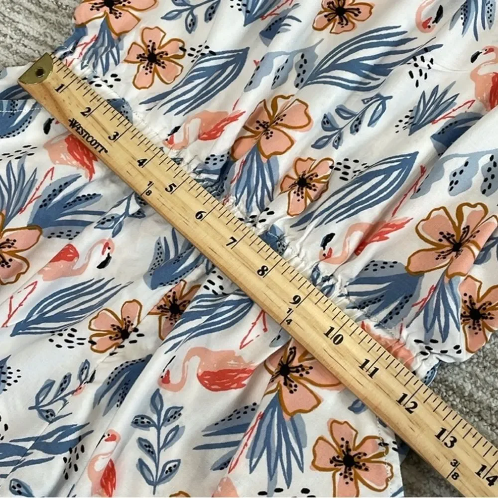 Tucker & Tate Bundle Girls Size XL Ruffle Tank Dress & Floral Flamingo Romper